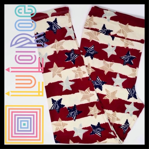 LuLaRoe Pants - LuLaRoe OS Leggings Stars & Stripes 
RARE UNICORN